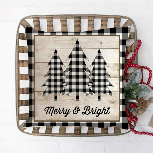 Christmas Buffalo Plaids Pillow Covers Christmas Tree Truck Farmhouse Decor Throw Pillow Case Cushion Cover 18" X 18" 4 Pack Christmas Decorations (Christmas Plaids & Joy) - Image 6