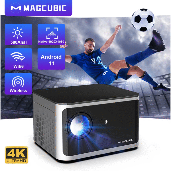 Magcubic Android 11 4K Smart Projector 580ANSI 1920*1080P Full HD Wifi6 BT5.0 Allwinner H713 Voice Control Home Cinema Theater - Image 2