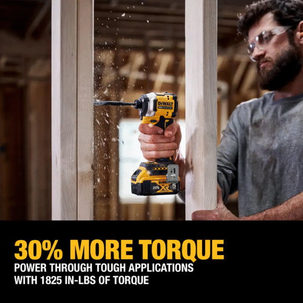 ATOMIC 20V MAX Lithium-Ion Cordless 1/4 In. Brushless Impact Driver Kit, 5 Ah Battery, Charger, and Bag - Image 4
