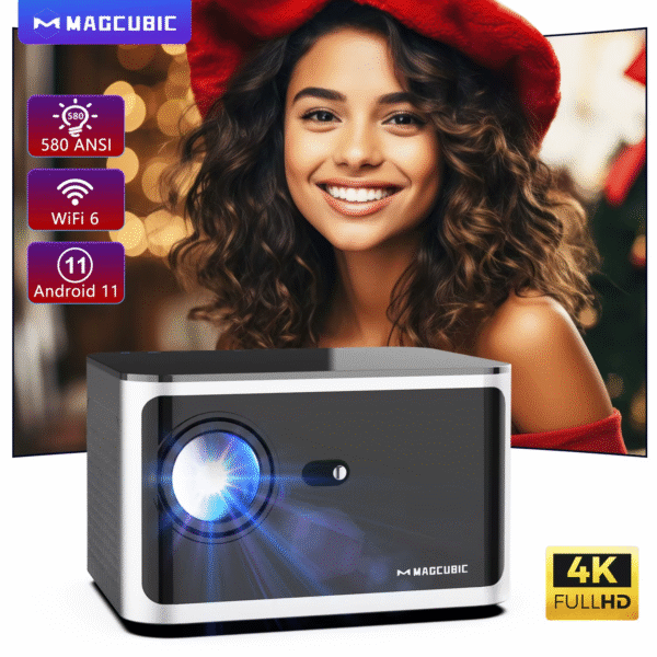 Magcubic 580ANSI Projector Android 11 4K 1080P Wifi6 Voice Control Allwinner H713 Electronic Focus BT 5.0 Home Cinema HY350 Pro - Image 2