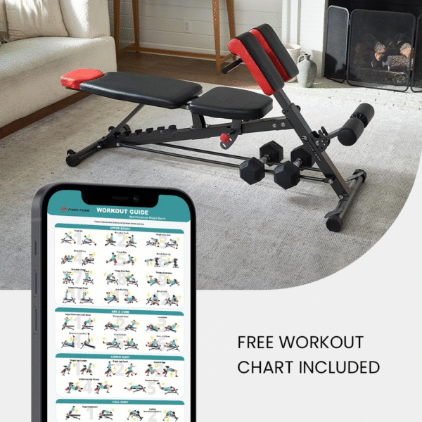 Multi-Functional FID Weight Bench for Full All-In-One Body Workout – Hyper Back Extension, Roman Chair, Adjustable Ab Sit up Bench, Incline Decline Bench, Flat Bench - Image 5