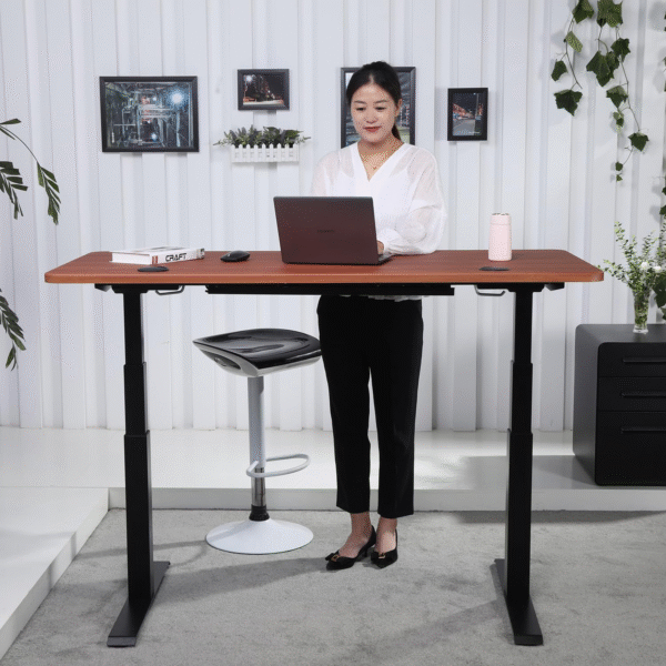K Series Adjustable Desk Legs High Low Range 3 Stage with Dual Motor Legs Electric Adjustable Standing Desk Frame for Home, Office, Gaming Width and Height Adjustable (Black Desk Frame Only) - Image 6