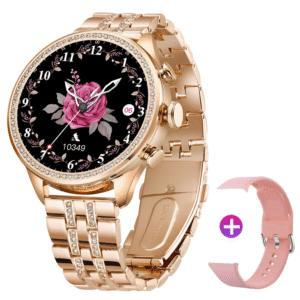 Smart Watch for Lady 1.28'' Bluetooth Call Blood Pressure DIY Custom Dial Sport Fitness Bracelet Waterproof Men Smartwatch Women