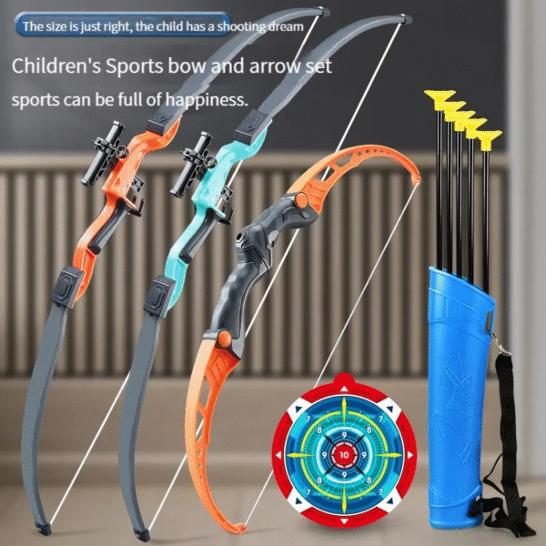 52Cm Bow and Arrow Toy Set for Children Archery Practice Recurve Outdoor Sorts Shooting Toy with Target Boys Kids Gifts - Image 2