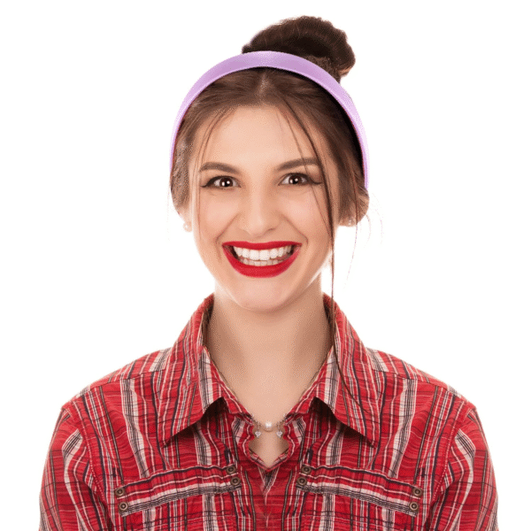 16 Pieces Colorful Satin Hair Accessories - 1 Inch Plastic Covered Headbands for Women and Girls - Image 6