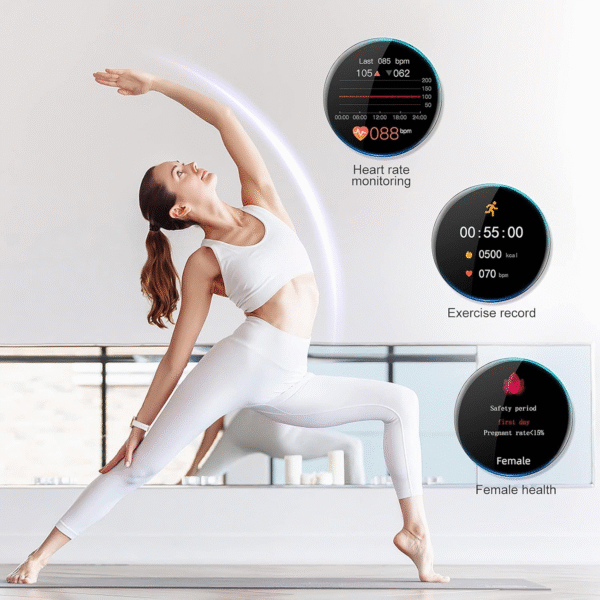 Smart Watches for Women Men 1.3" Touch Screen Smart Watch for Android Phones Waterproof Fitness Watch Heart Rate Monitor Sleep Tracker Pedometer Activity Tracker Smartwatch for Ios Android - Image 3