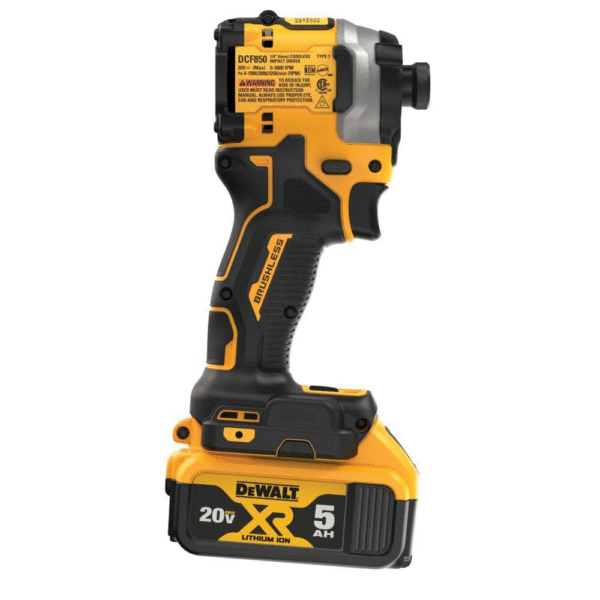 ATOMIC 20V MAX Lithium-Ion Cordless 1/4 In. Brushless Impact Driver Kit, 5 Ah Battery, Charger, and Bag - Image 9
