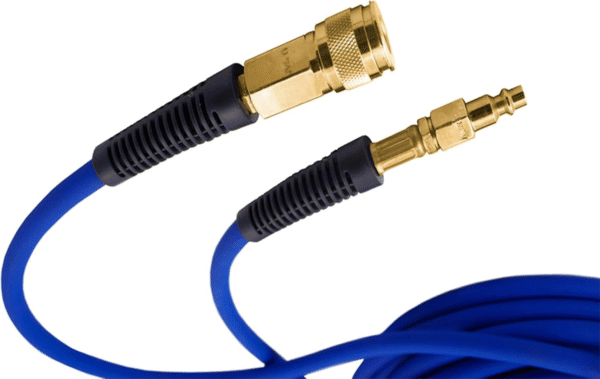 E1450PVCR 1/4" X 50' PVC / Rubber Hybrid Air Hose with Brass 1/4" NPT Industrial Fitting and Universal Quick Connect Coupler - Image 3