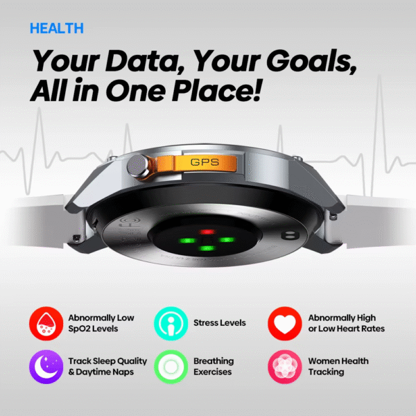 New Zeblaze Stratos 2 Ultra GPS Smart Watch Built-In Compass Barometric Altimeter Dual-Band GNSS Voice Calling Smartwatch 10 ATM - Image 7