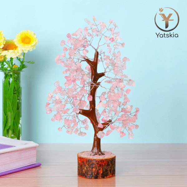 Rose Quartz Crystal Tree - Bonsai Tree of Life - Pink Room Decor - Spiritual Decor - Desk Decorations for Women Office - Gemstones and Crystals - Stones and Crystals - Money Tree - Good Luck Charms - Image 8