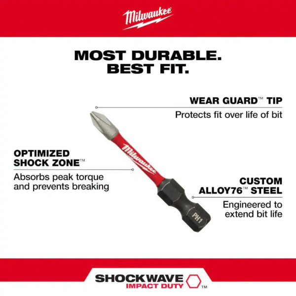 SHOCKWAVE Impact Duty Alloy Steel Screw Driver Bit Set (45-Piece) - Image 6
