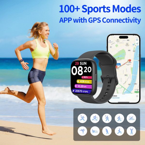 Smart Watch, Fitness Tracker Smart Watches, Activity Monitor Smart Watch for Men Women - Image 3