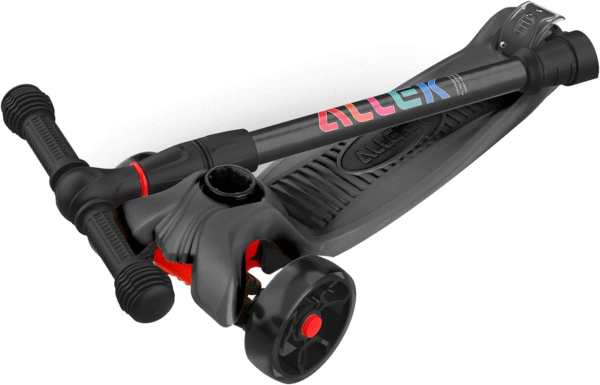 Kick Scooter B02, Lean 'N Glide Scooter with Extra Wide PU Light-Up Wheels and 4 Adjustable Heights for Children from 3-12Yrs (Black) - Image 7