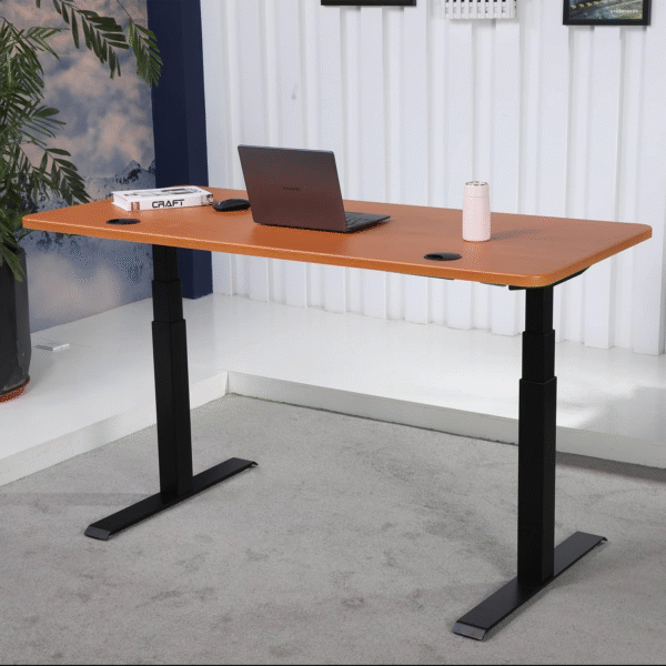 K Series Adjustable Desk Legs High Low Range 3 Stage with Dual Motor Legs Electric Adjustable Standing Desk Frame for Home, Office, Gaming Width and Height Adjustable (Black Desk Frame Only) - Image 2