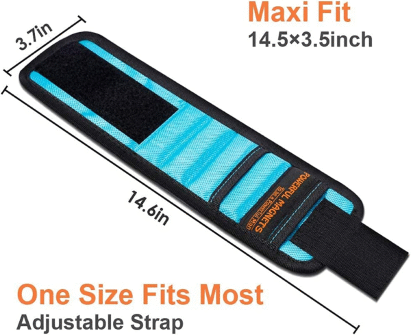 Magnetic Wristband Stocking Stuffers for Men, Strong Tool Belt with 15 Magnets for Holding Screws Nails Drill Bits, Wrist Band Tool Holder Cool Gadgets Gifts for Men Women Dad Husband Him DIY Handyman - Image 4