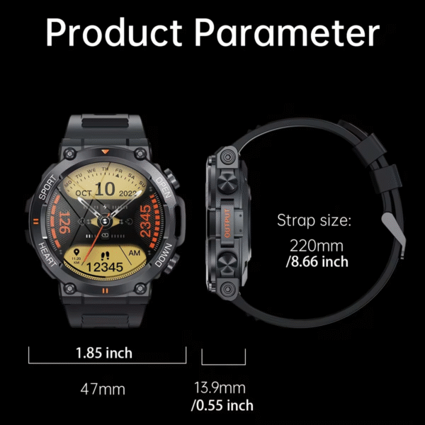 K56Pro Smart Watch for Men Heart Rate Blood Bluetooth Sport 400Mah Long Standby 1.39 Inch 360*360 HD Screen Outdoors Smartwatch - Image 3