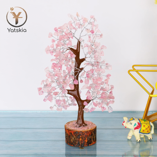 Rose Quartz Crystal Tree - Bonsai Tree of Life - Pink Room Decor - Spiritual Decor - Desk Decorations for Women Office - Gemstones and Crystals - Stones and Crystals - Money Tree - Good Luck Charms - Image 4
