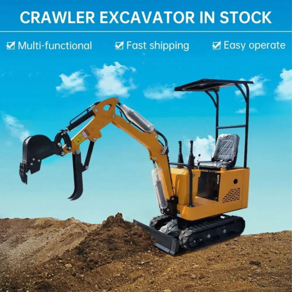 USA Shipping Crawler Mini Excavator 1 Ton Digger EPA Engine Small Excavator for Gardens Farms Door to Door Delivery - Image 2