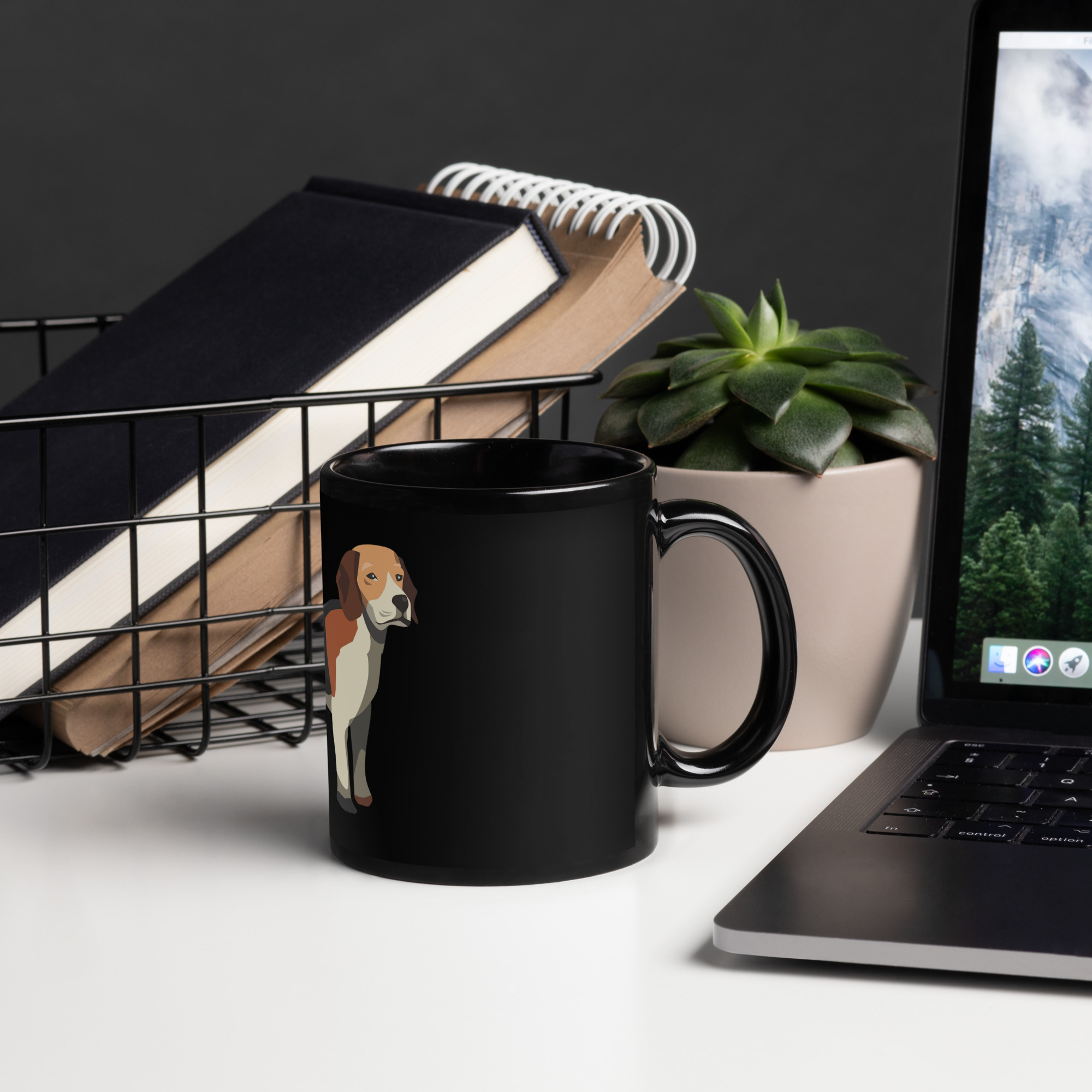 Jorge Black Glossy Mug - Image 2