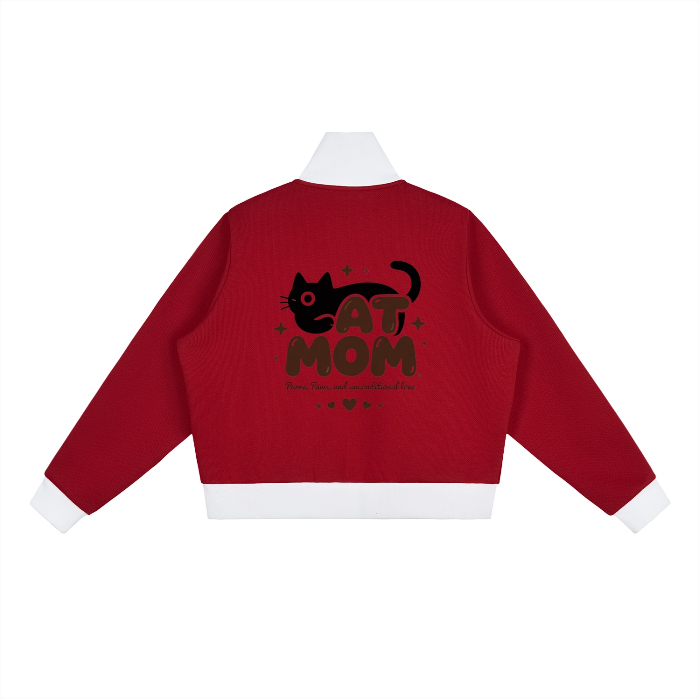 Contrast Side Stripe Fleece Cropped Track Jacket - Image 4