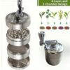 1pc 5.4Mm Zinc Alloy Grinder And Crusher: Four-Layer Anti-Clogging Design - Suitable for Herbs/Salt Rock | Pocket-Sized Manual Crusher, Suitable for Camping And Kitchen | Rust-Proof, No Batteries Needed - Very Suitable for Outdoor Camping
