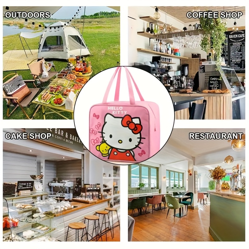 Sanrio Hello Kitty Lunch Bag Reusable, And Can Hold Both Lunch Box And Water Bottle, Suitable for Travel And Outdoor Activities. Daily Use, Holiday Gift - Image 9