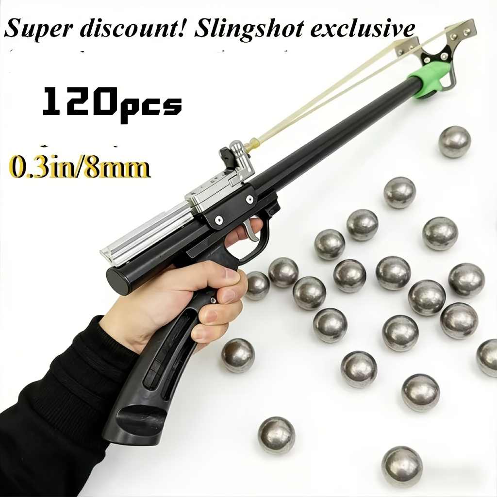 120pcs Stainless Steel Slingshot Bullets | High Performance Metal Projectiles for Outdoor Hunting And Slingshots | Precision Slingshot Ball Bearings for Jungle And Wilderness | Stainless Steel Bullets for Self-Launching Slingshots