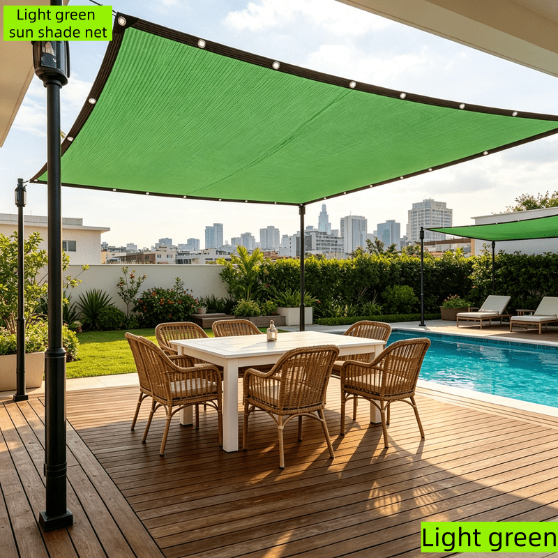 Light Green Citrus Orchard Shade Net, Made of Thickened and Densified Anti-aging Polyethylene Fabric, Strong and Resistant to Wind, Tearing, and Abrasion. Provides Partial Shade for Fruit Trees to Prevent Sunburn, Suitable for Continuous Orchards - Image 5